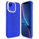 For iPhone XR Hollow Heat Dissipation TPU Phone Case(Blue) - 1