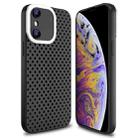 For iPhone XS Max Hollow Heat Dissipation TPU Phone Case(Black) - 1