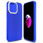 For iPhone 8 Plus / 7 Plus Hollow Heat Dissipation TPU Phone Case(Blue) - 1