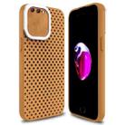 For iPhone 8 Plus / 7 Plus Hollow Heat Dissipation TPU Phone Case(Brown) - 1
