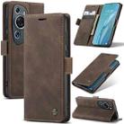 For Huawei P60 Art CaseMe 013 Multifunctional Horizontal Flip Leather Phone Case(Coffee) - 1