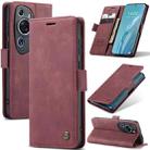 For Huawei P60 Art CaseMe 013 Multifunctional Horizontal Flip Leather Phone Case(Wine Red) - 1