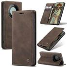 For Huawei Mate 60 Pro / 60 Pro+ CaseMe 013 Multifunctional Horizontal Flip Leather Phone Case(Coffee) - 1