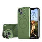 For iPhone 15 Plus MagSafe Magnetic Invisible Camera Holder Phone Case(Green) - 1