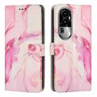 For OPPO Reno10 5G Global/Reno10 Pro 5G Global Painted Marble Pattern Leather Phone Case(Rose Gold) - 1