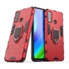 For Huawei P smart 2020 PC + TPU Anti-fall Protective Case with Ring Holder(Red) - 1