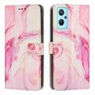 For Realme 9i 5G/V20 5G/V30t/V30 Painted Marble Pattern Leather Phone Case(Rose Gold) - 1