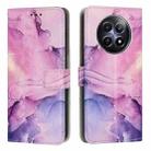 For Realme 12 5G / 13 5G Global Painted Marble Pattern Leather Phone Case(Purple) - 1