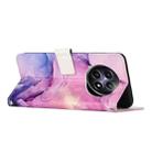 For Realme 12 5G / 13 5G Global Painted Marble Pattern Leather Phone Case(Purple) - 3