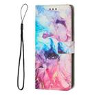 For Realme 12 4G / 12+ 5G Global Painted Marble Pattern Leather Phone Case(Pink Purple) - 2