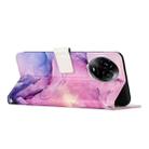 For Realme 11 5G Global / 11X Painted Marble Pattern Leather Phone Case(Purple) - 3