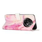 For Realme 13+ 5G Global Painted Marble Pattern Leather Phone Case(Rose Gold) - 3