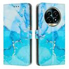 For Realme 13 Pro 5G Global / 13 Pro+ 5G Painted Marble Pattern Leather Phone Case(Blue Green) - 1