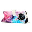 For Realme 13 Pro 5G Global / 13 Pro+ 5G Painted Marble Pattern Leather Phone Case(Pink Purple) - 3
