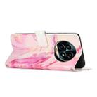 For Realme 13 Pro 5G Global / 13 Pro+ 5G Painted Marble Pattern Leather Phone Case(Rose Gold) - 3