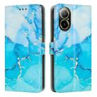 For Realme C67 Painted Marble Pattern Leather Phone Case(Blue Green) - 1