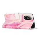 For Realme C67 Painted Marble Pattern Leather Phone Case(Rose Gold) - 3