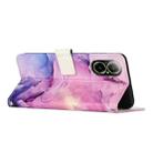 For Realme C67 Painted Marble Pattern Leather Phone Case(Purple) - 3