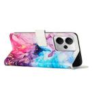 For Realme 14 / P3 5G / 14T 5G Painted Marble Pattern Leather Phone Case(Pink Purple) - 3