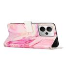 For Realme 14 / P3 5G / 14T 5G Painted Marble Pattern Leather Phone Case(Rose Gold) - 3