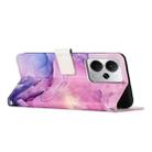 For Realme 14 / P3 5G / 14T 5G Painted Marble Pattern Leather Phone Case(Purple) - 3