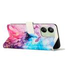 For Redmi 13C 4G Painted Marble Pattern Leather Phone Case(Pink Purple) - 3