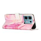 For Redmi Note 13 5G Painted Marble Pattern Leather Phone Case(Rose Gold) - 3