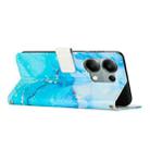 For Redmi Note 13 Pro 4G Painted Marble Pattern Leather Phone Case(Blue Green) - 3