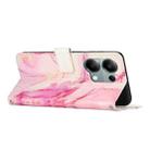 For Redmi Note 13 Pro 4G Painted Marble Pattern Leather Phone Case(Rose Gold) - 3
