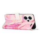 For Redmi Note 13 Pro+ Painted Marble Pattern Leather Phone Case(Rose Gold) - 3