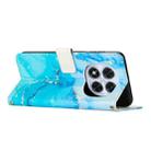 For Redmi Note 14 Pro 5G Global Painted Marble Pattern Leather Phone Case(Blue Green) - 3