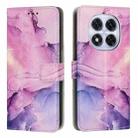 For Redmi Note 14 Pro 5G Global Painted Marble Pattern Leather Phone Case(Purple) - 1