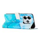 For Redmi Note 14 5G Global Painted Marble Pattern Leather Phone Case(Blue Green) - 3