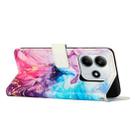 For Redmi Note 14 5G Global Painted Marble Pattern Leather Phone Case(Pink Purple) - 3