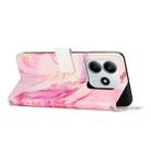 For Redmi Note 14 5G Global Painted Marble Pattern Leather Phone Case(Rose Gold) - 3