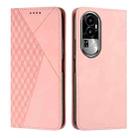 For OPPO Reno10 Diamond Splicing Skin Feel Magnetic Leather Phone Case(Rose Gold) - 1