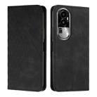 For OPPO Reno10 Diamond Splicing Skin Feel Magnetic Leather Phone Case(Black) - 1