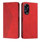 For OPPO A1 5G/A98/F23 5G Diamond Splicing Skin Feel Magnetic Leather Phone Case(Red) - 1