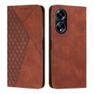 For OPPO A1 Pro/Reno8 T 5G Global Diamond Splicing Skin Feel Magnetic Leather Phone Case(Brown) - 1