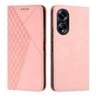 For OPPO A1 Pro/Reno8 T 5G Global Diamond Splicing Skin Feel Magnetic Leather Phone Case(Rose Gold) - 1