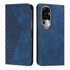 For OPPO Reno10 5G Global/Reno10 Pro 5G Global Diamond Splicing Skin Feel Magnetic Leather Phone Case(Blue) - 1