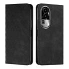 For OPPO Reno10 5G/Reno10 Pro 5G Global Diamond Splicing Skin Feel Magnetic Leather Phone Case(Black) - 1