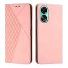 For OPPO A58 4G Diamond Splicing Skin Feel Magnetic Leather Phone Case(Rose Gold) - 1