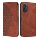 For OPPO A38 / A18 Diamond Splicing Skin Feel Magnetic Leather Phone Case(Brown) - 1