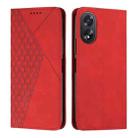 For OPPO A38 / A18 Diamond Splicing Skin Feel Magnetic Leather Phone Case(Red) - 1