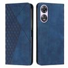 For OPPO A58 / A78 Diamond Splicing Skin Feel Magnetic Leather Phone Case(Blue) - 1