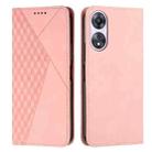 For OPPO A58 / A78 Diamond Splicing Skin Feel Magnetic Leather Phone Case(Rose Gold) - 1