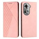 For OPPO Reno11 5G Global Diamond Splicing Skin Feel Magnetic Leather Phone Case(Rose Gold) - 1