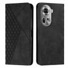 For OPPO Reno11 5G Global Diamond Splicing Skin Feel Magnetic Leather Phone Case(Black) - 1