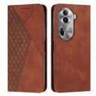 For OPPO Reno11 Pro Global Diamond Splicing Skin Feel Magnetic Leather Phone Case(Brown) - 1